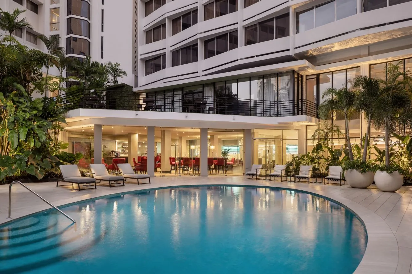 Night Pool View