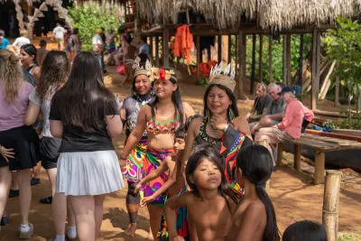 Emberá village in the Panama rainforest