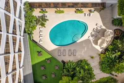 Pool skyline view